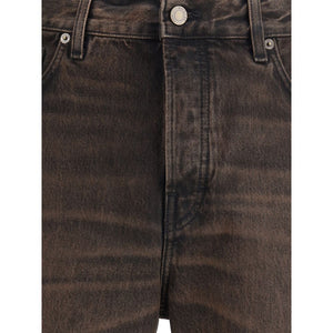Haikure Brown Cotton Relaxed Fit Jeans