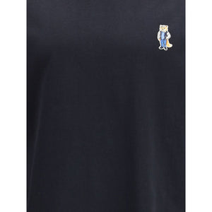 Maison Kitsuné Black Cotton T-Shirt