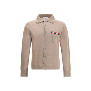 Thom Browne Beige Fleece Wool Cardigan