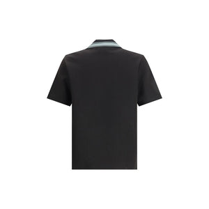 Casablanca Black Viscose Polo Shirt