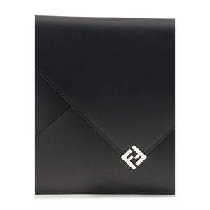 Fendi Black Leather Clutch Bag