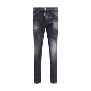 Dsquared² Black Cotton Slim Fit Jeans