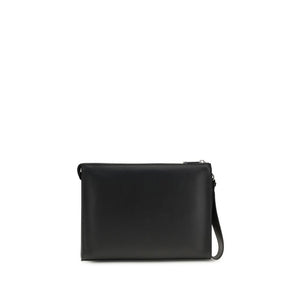 Fendi Black Leather Clutch Bag