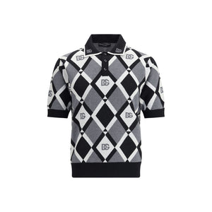 Dolce & Gabbana Multicolor Fleece Wool Polo Shirt