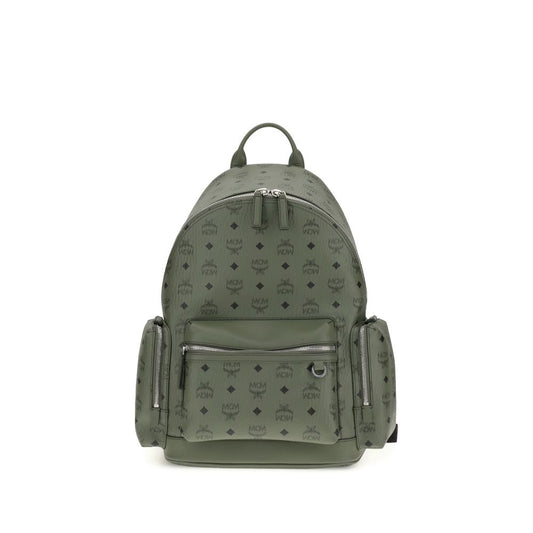 MCM Green Fabric Backpack
