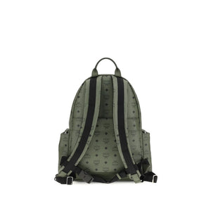 MCM Green Fabric Backpack