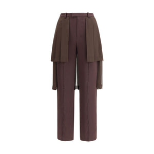 Undercover Brown Acetate Casual Pants