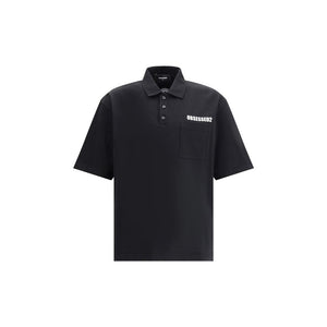 Dsquared² Black Cotton Polo Shirt