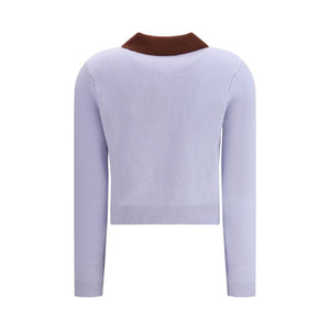 Self-Portrait Light Blue Wool Sweatshirt