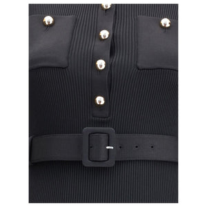 Self-Portrait Black Viscose Casual Dress