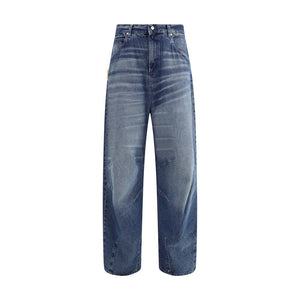 PDF Channel Blue Cotton Relaxed Fit Jeans