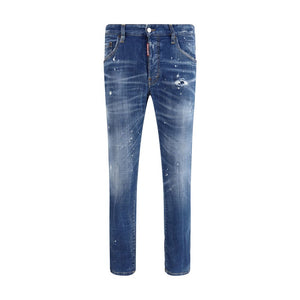 Dsquared² Blue Cotton Slim Fit Jeans