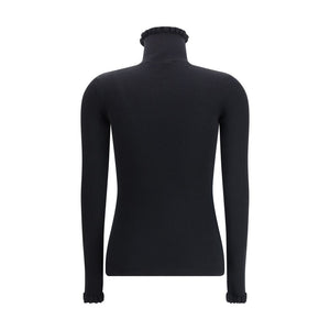 Valentino Black Fleece Wool Sweatshirt