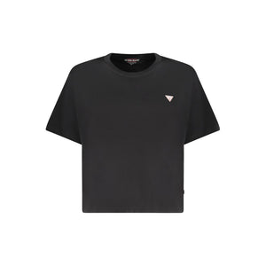 Guess Jeans Black Cotton Women T-Shirt