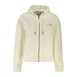 Pepe Jeans White Cotton Women Hoodie