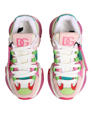 Dolce & Gabbana Multicolor Leather Airmaster Low Top Sneaker Shoes