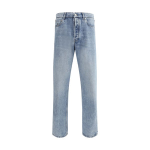 Brunello Cucinelli Light Blue Cotton Straight-Leg Jeans
