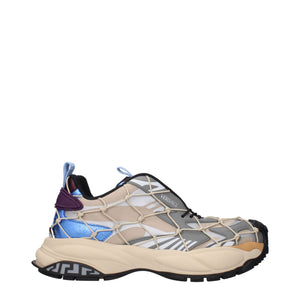 Versace Beige Fabric Sneakers