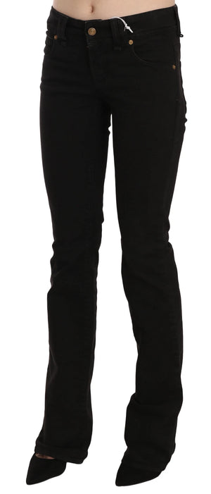 John Galliano Black Low Waist Slim Leg Skinny Denim Casual Pants Jeans