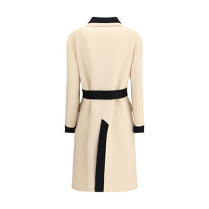 Valentino Cream Fleece Wool Coat