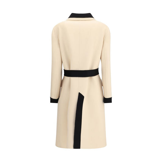 Valentino Cream Fleece Wool Coat