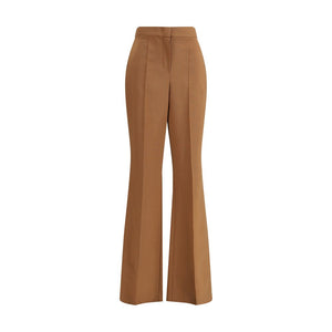 Fendi Brown Wool Flared Pants