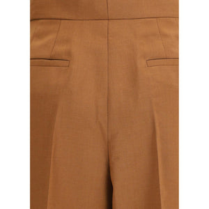 Fendi Brown Wool Flared Pants