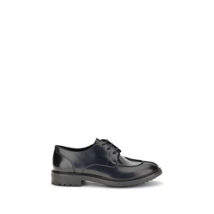 Saint Laurent Black Calf Leather Bos Taurus Oxfords And Derbies