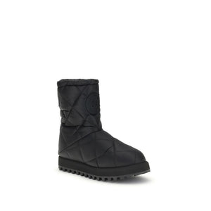 Dolce & Gabbana Black Polyamide Flat Boots