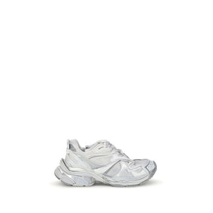 Balenciaga Silver Rubber Athletic Sneakers