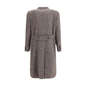 Dolce & Gabbana Gray Fleece Wool Coat