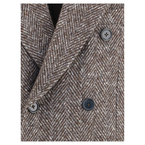 Dolce & Gabbana Gray Fleece Wool Coat