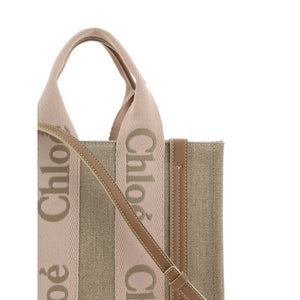 Chloé Beige Linen Handbag