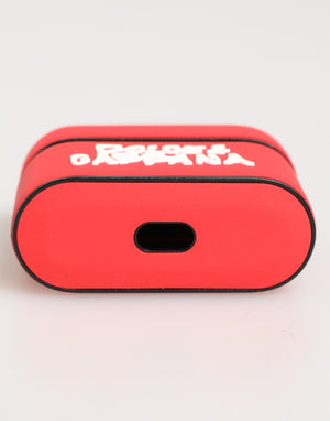 Dolce & Gabbana Red PVC DG Logo Embossed Men Flip Holder  Airpods Case