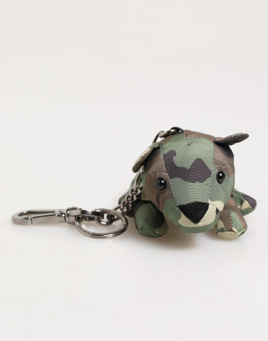 Dolce & Gabbana Camouflage Multicolor Animal Silhouette Keychain Keyring