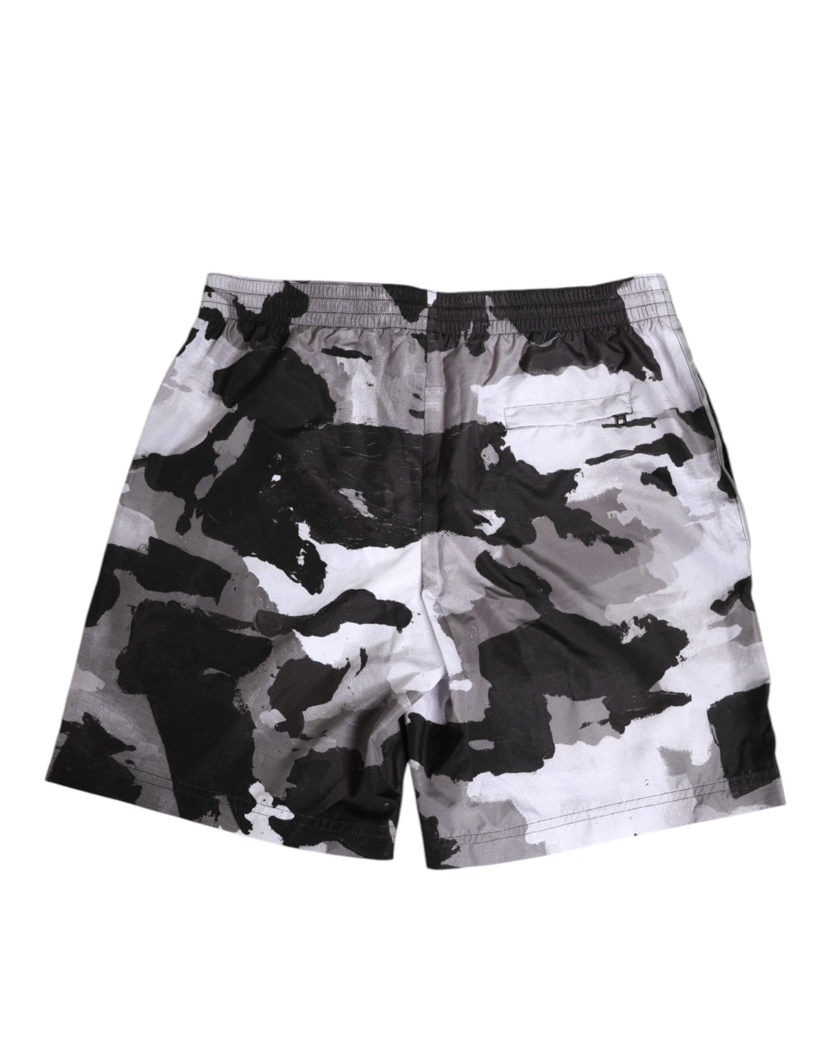 Dolce & Gabbana Black White Camouflage DG Logo Men Swimwear