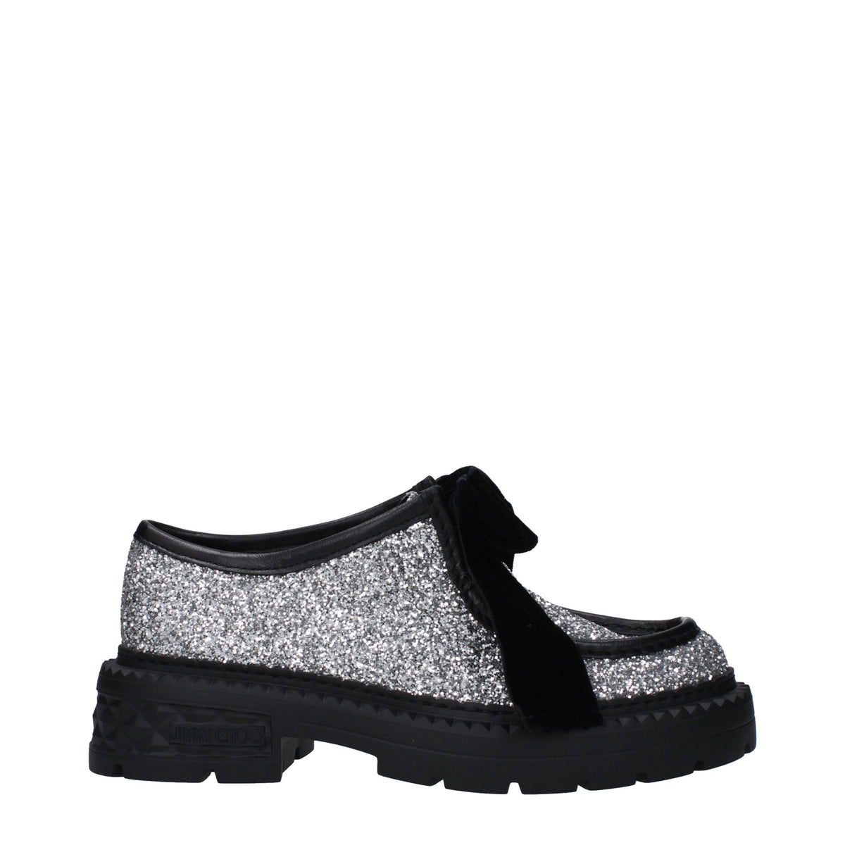 Jimmy Choo Gray Plastic Slip-On Loafers