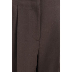Giorgio Armani Brown Fleece Wool Casual Pants