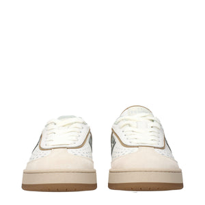 Fendi White Leather Low Top Sneakers
