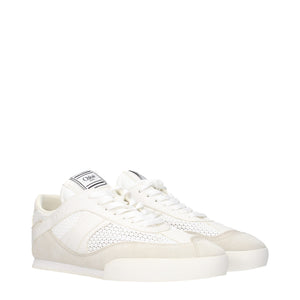 Chloé White Fabric Low Top Sneakers