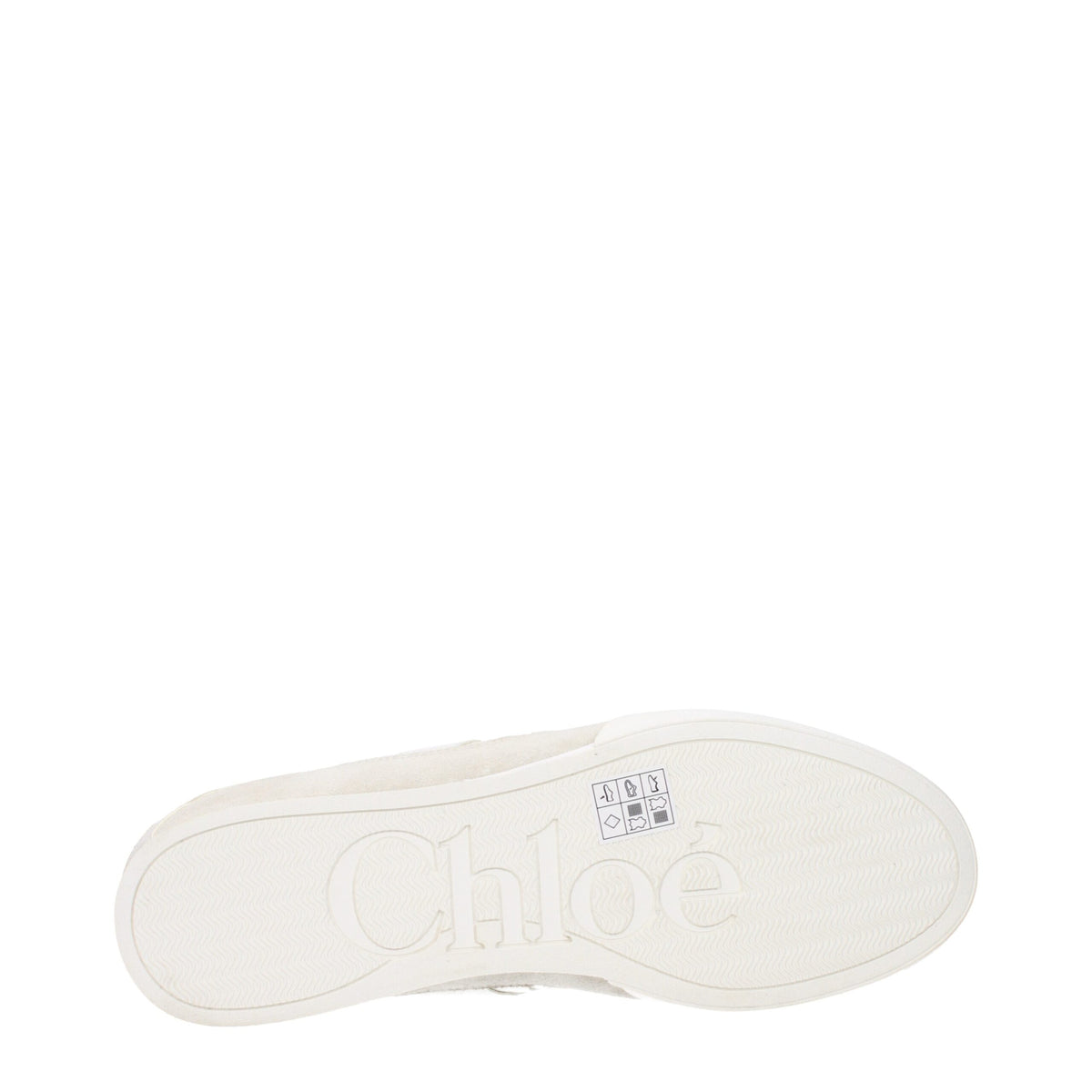 Chloé White Fabric Low Top Sneakers