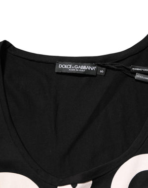 Dolce & Gabbana Black Cotton Sleeveless Tank Top DG Logo Men T-shirt