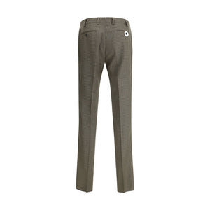 Germano Brown Fleece Wool Casual Pants