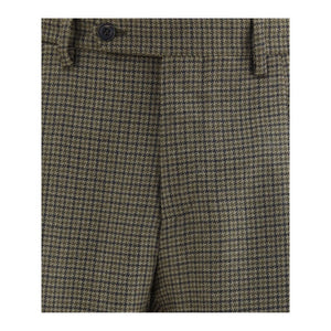 Germano Brown Fleece Wool Casual Pants