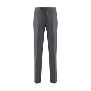 Germano Gray Fleece Wool Dress Pants