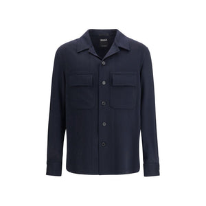 ZEGNA Blue Cashmere Coat