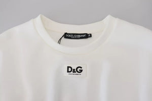 Dolce & Gabbana White Cotton Corset Stretch Top  T-shirt