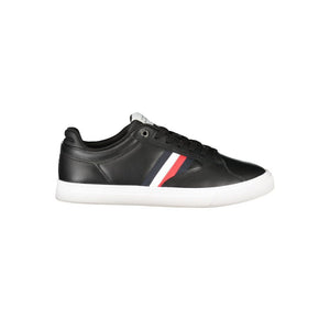 Tommy Hilfiger Black Leather Men Sneaker