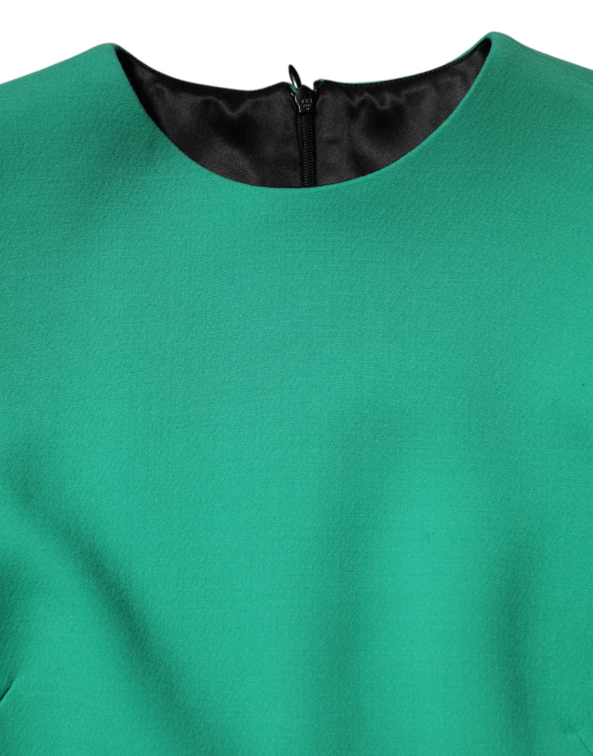 Dolce & Gabbana Green Viscose Acetate Mini Long Sleeve Dress