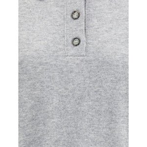 Allude Gray Fleece Wool Sweatshirt